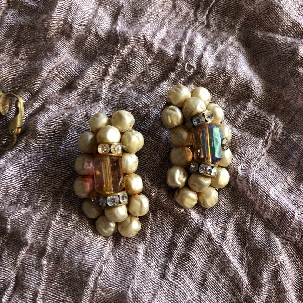 Vintage clip on earrings